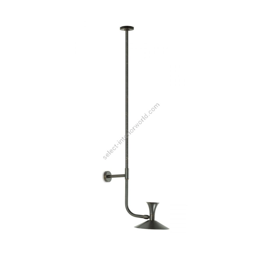 Wandlampe, italienische Stil 1960er Jahre, langer Arm / Satinbronze endfertigung