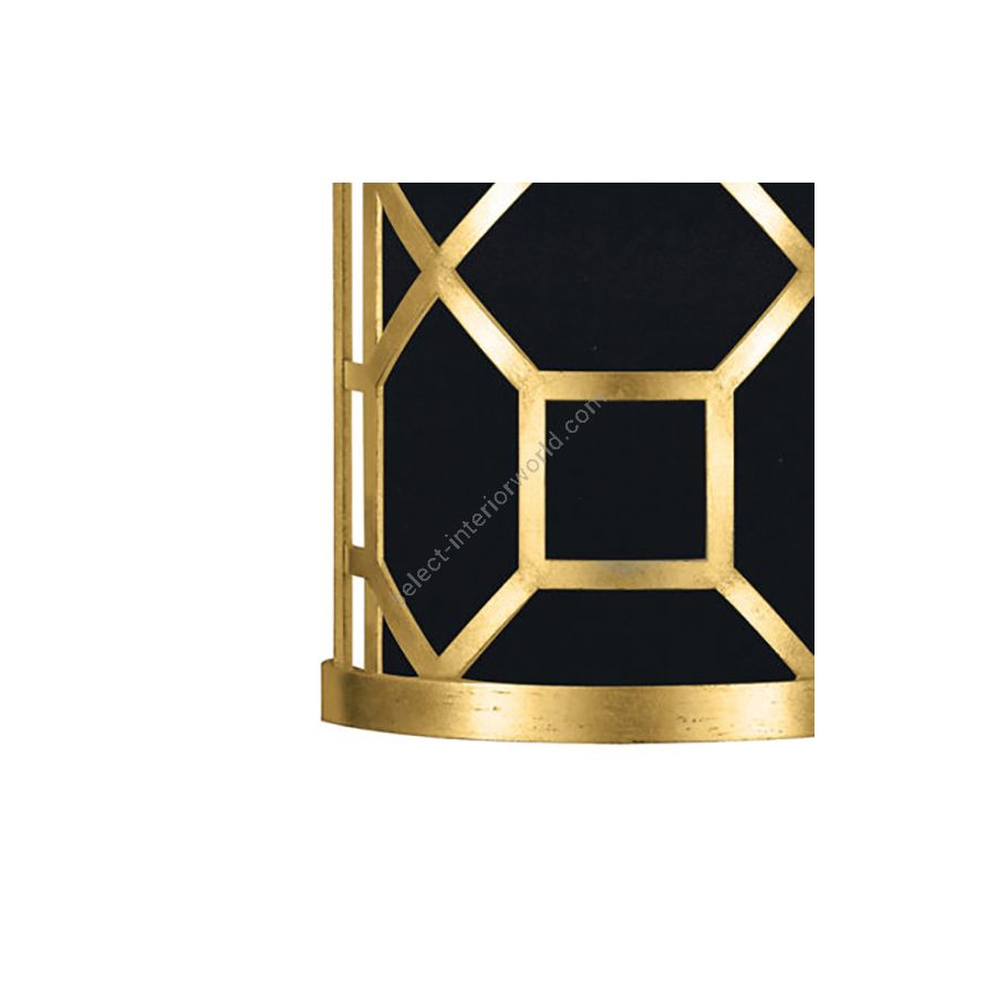 Gold Leaf / Black Fabric & Gold Inner Lining Shade