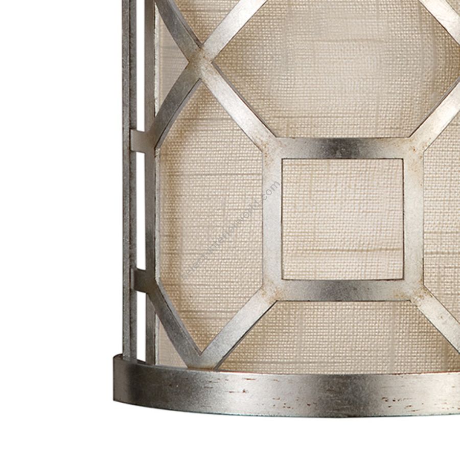 Silver / White Linen Shade