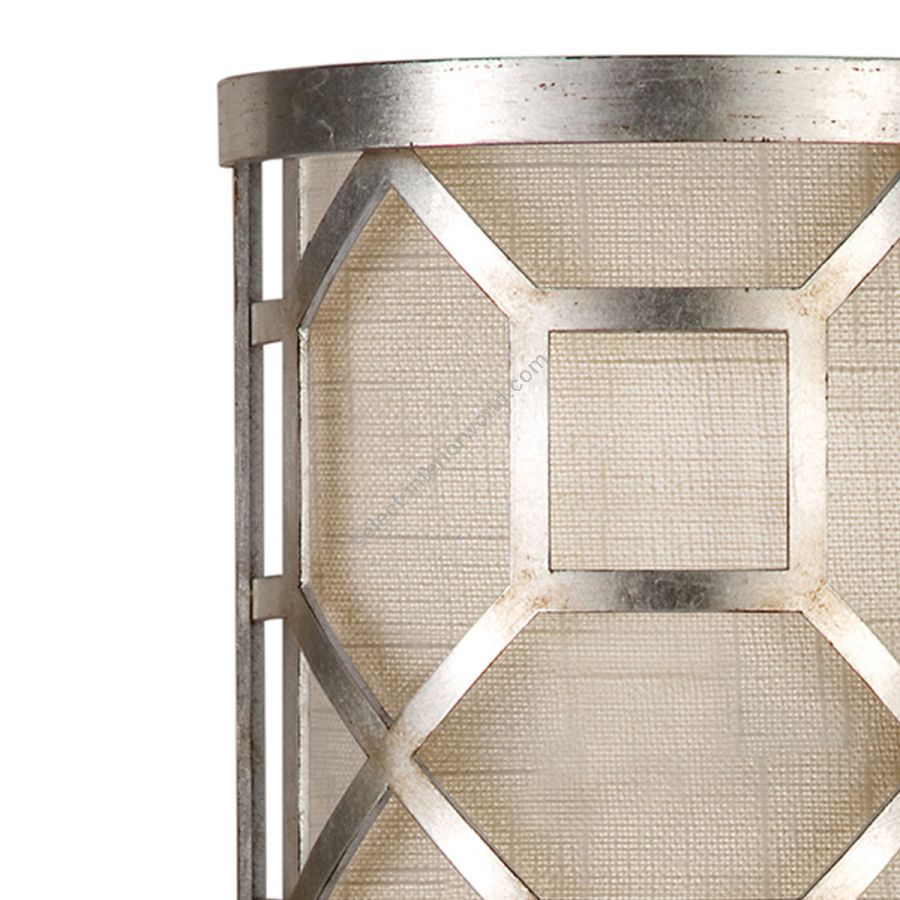 Silver / White Linen Shade