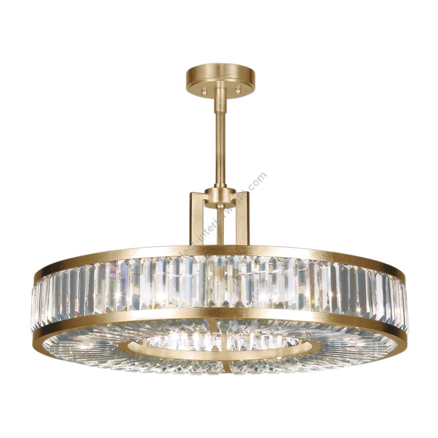 Gold leaf finish, cm.: H 36 x W 74 / inch.: H 14" x W 29" (small)