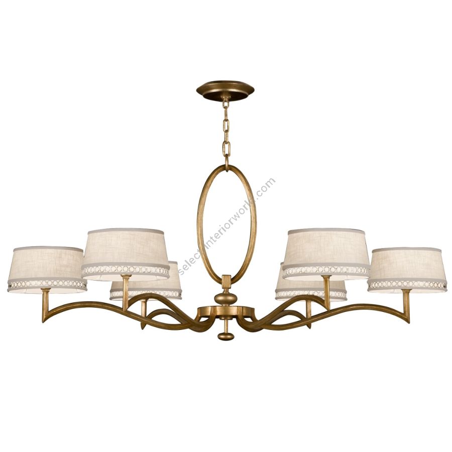 Gold Leaf / White Linen Shades - 771740-2