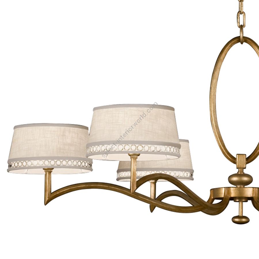 Gold Leaf / White Linen Shades - 771740-2