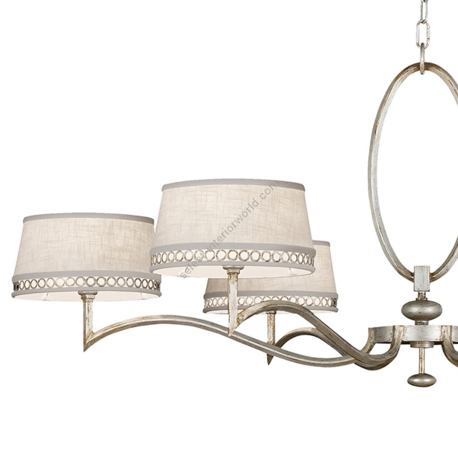 Silver Leaf / White Linen Shades - 771740