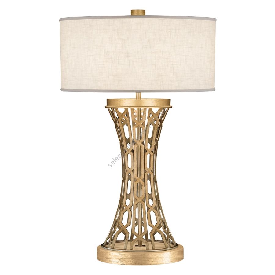 Gold / White Linen Shades - 784910-2