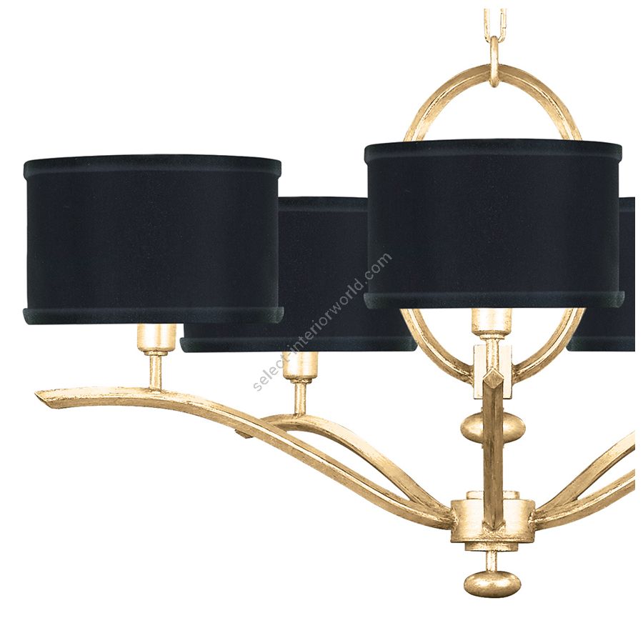 Gold Leaf / Black Fabric & Gold Inner Lining Shades - 785440-34