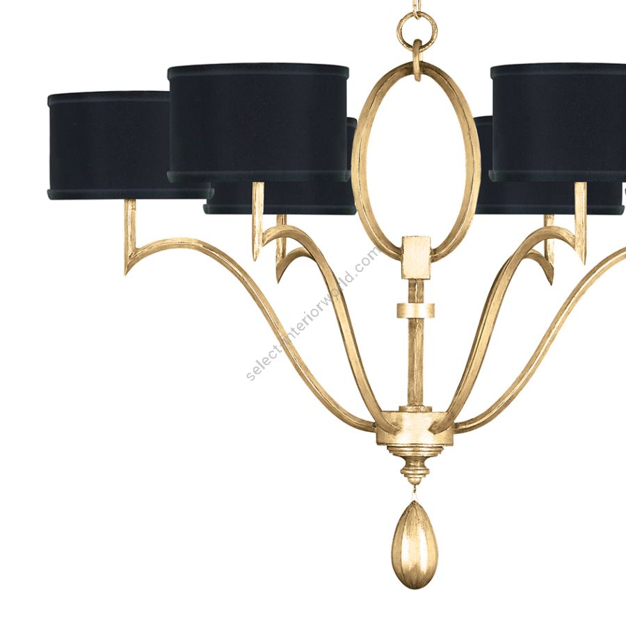 Gold Leaf / Black Fabric & Gold Inner Lining Shades - 785840-34