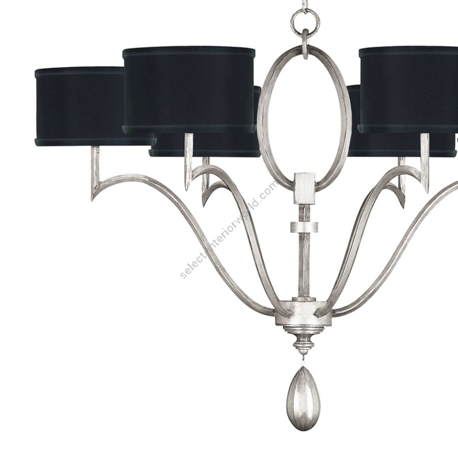 Silver Leaf / Black Fabric & Silver Inner Lining Shades - 785840-42