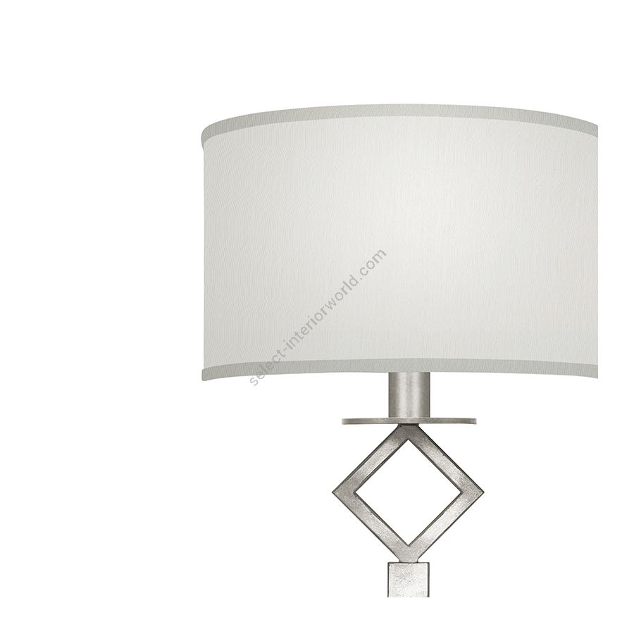 Silver Leaf / White Fabric Shades - 887950-41