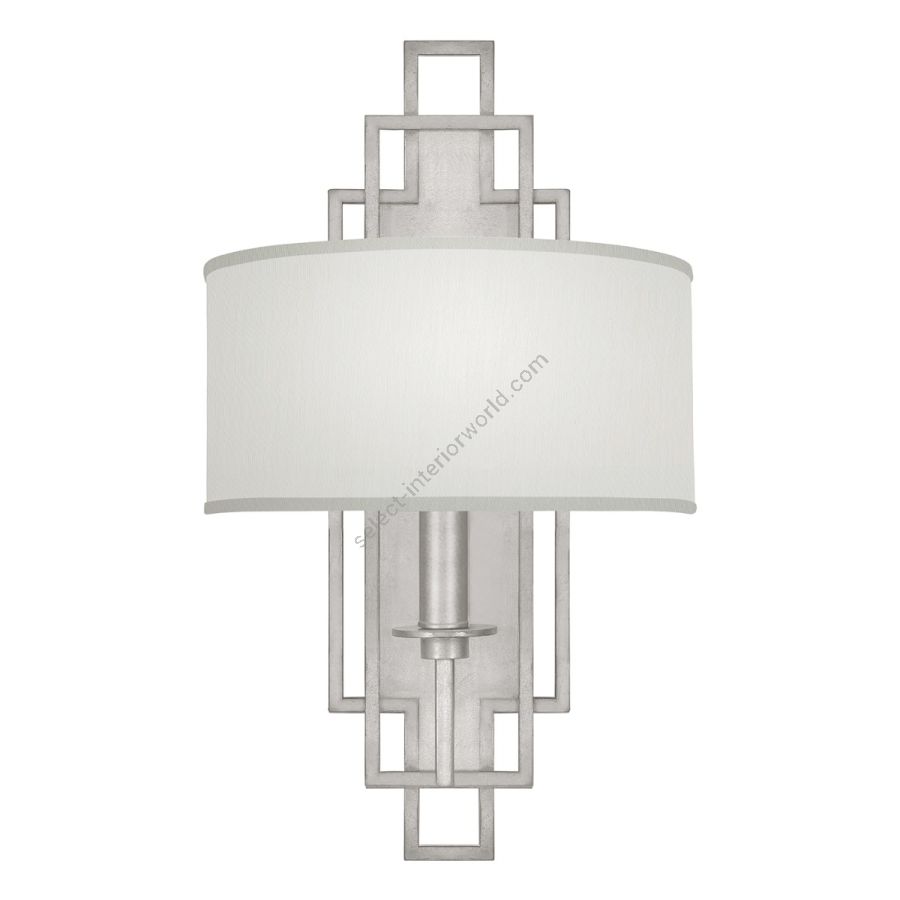 Silver Leaf / White Fabric Shades - 889350-41