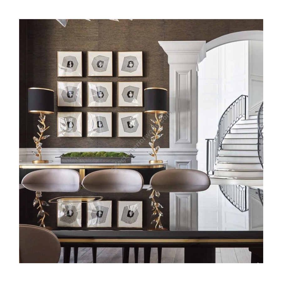 Gold / Black Fabric Shade - 908815-21