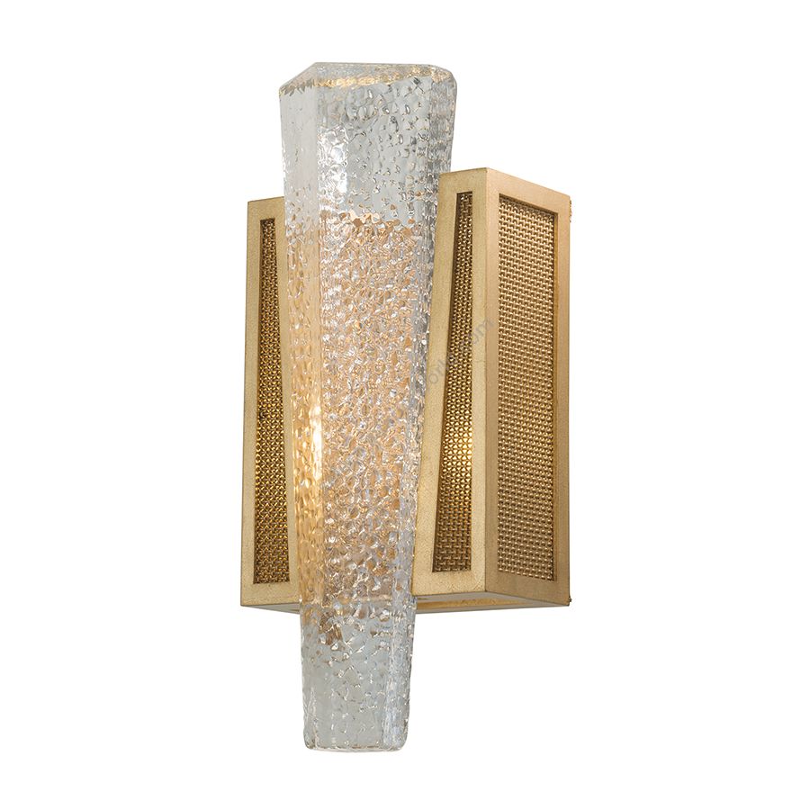 Gold leaf finish with metal mesh