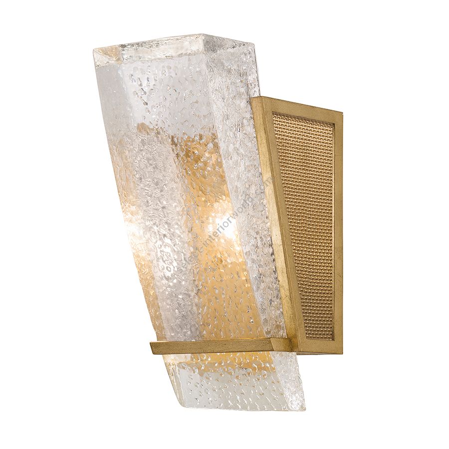 Gold leaf finish with metal mesh