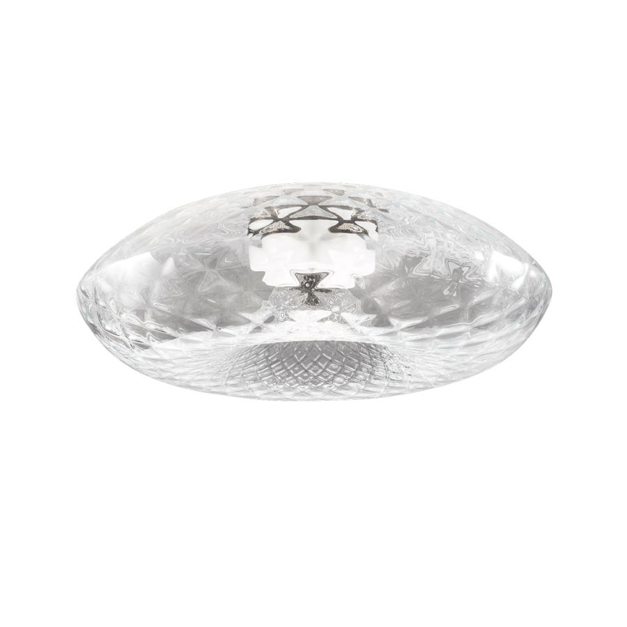 Ceiling led lamp / Chrome finish / Transparent glass colour