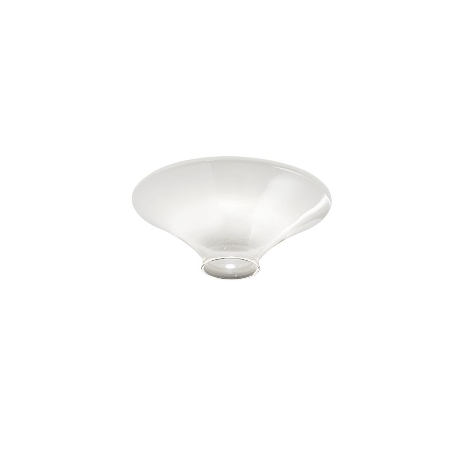 Deckenstrahler / Weiß schattierte Glasfarbe