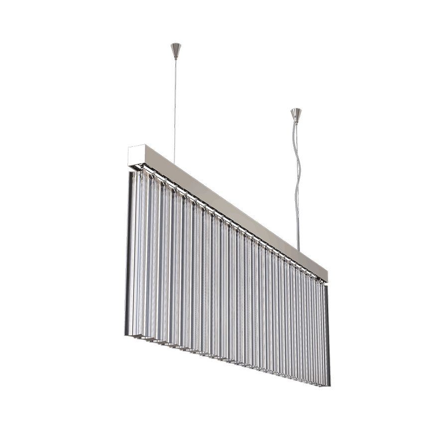 Pendelleuchte / Chrom endfertigung / Transparente glas