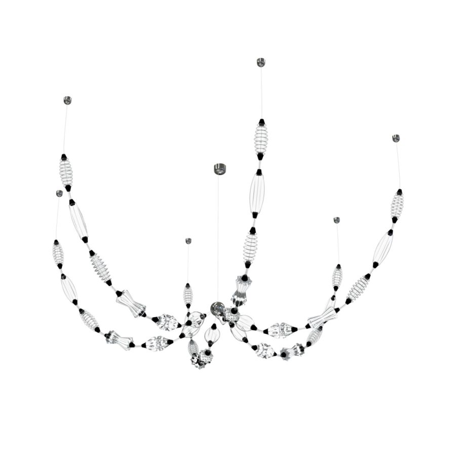 Suspension led lamp / Diamond glass diffuser