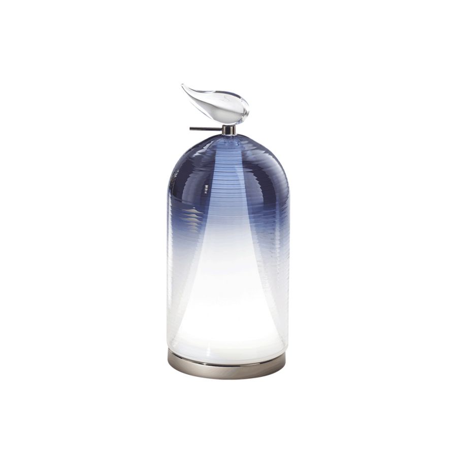 Ladetischlampe / Verblasstes blaues Glas