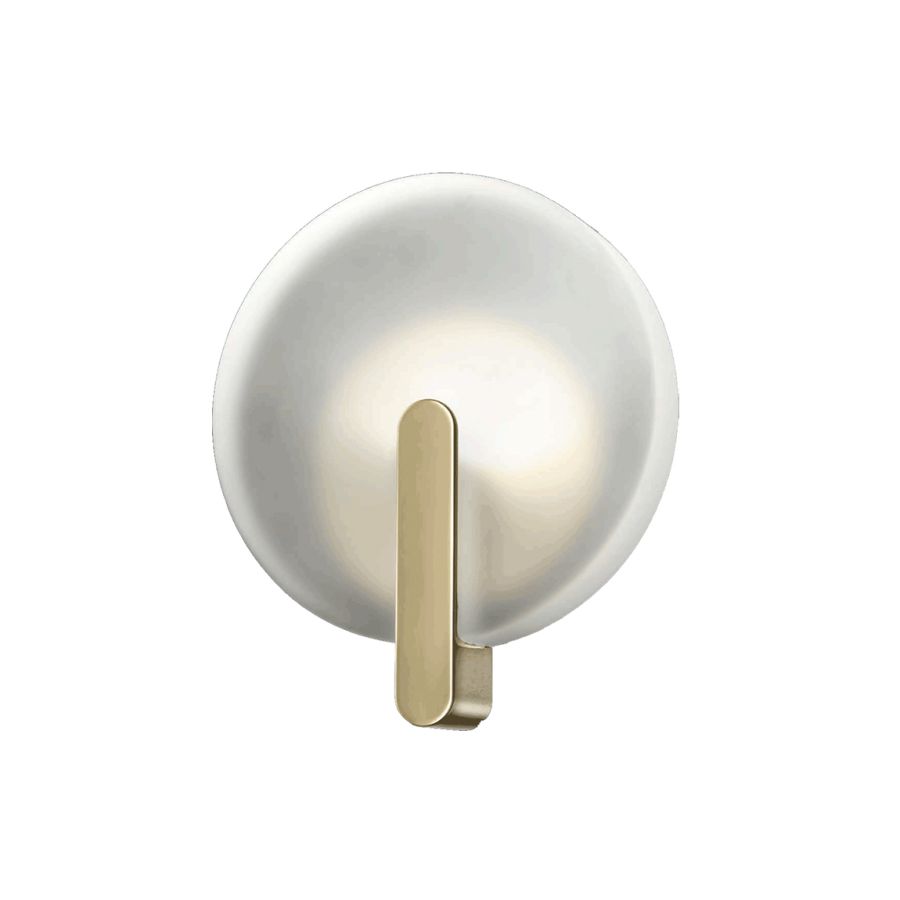 LED-Wandleuchte / Hell Gold endfertigung / Satiniertes Glas