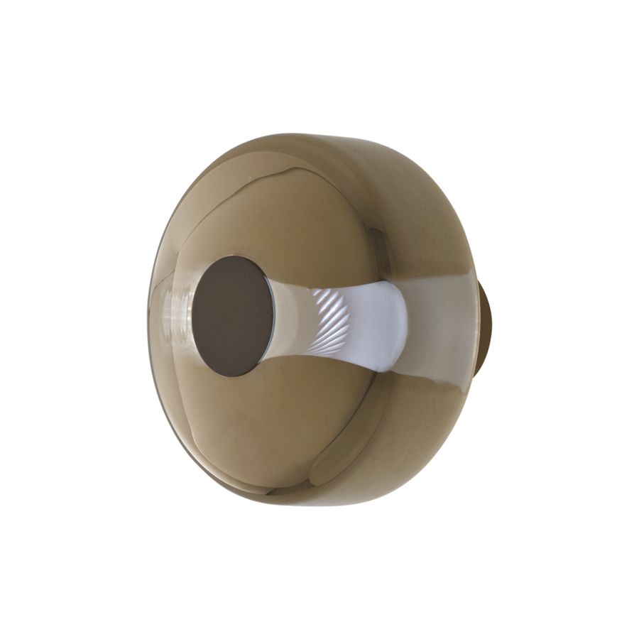 Wandleuchte / Goldfarbenes Glas