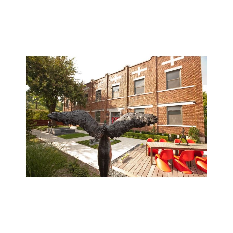 Luna II Edition 35 73.5"H, 25"D, 45"W Bronze, black/brown patina Light grey granite base