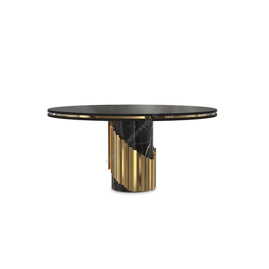 Gold plated finish & Marble nero marquina top