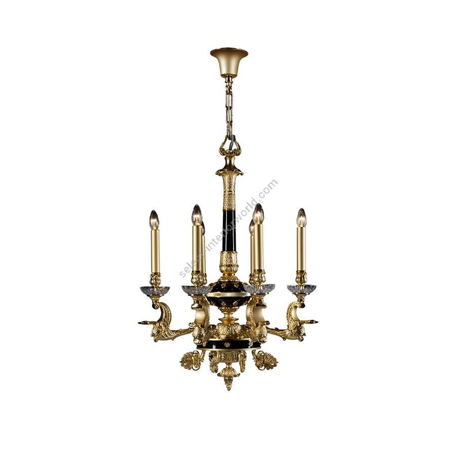 Kronleuchter / Antique Gold Plated with Polished Black finish