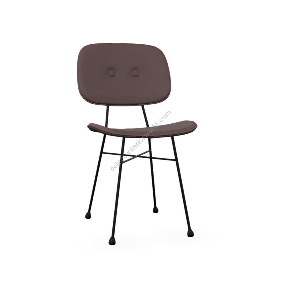 Chair / Black finish / Grey Grey (Macchedil Grezzo) upholstery