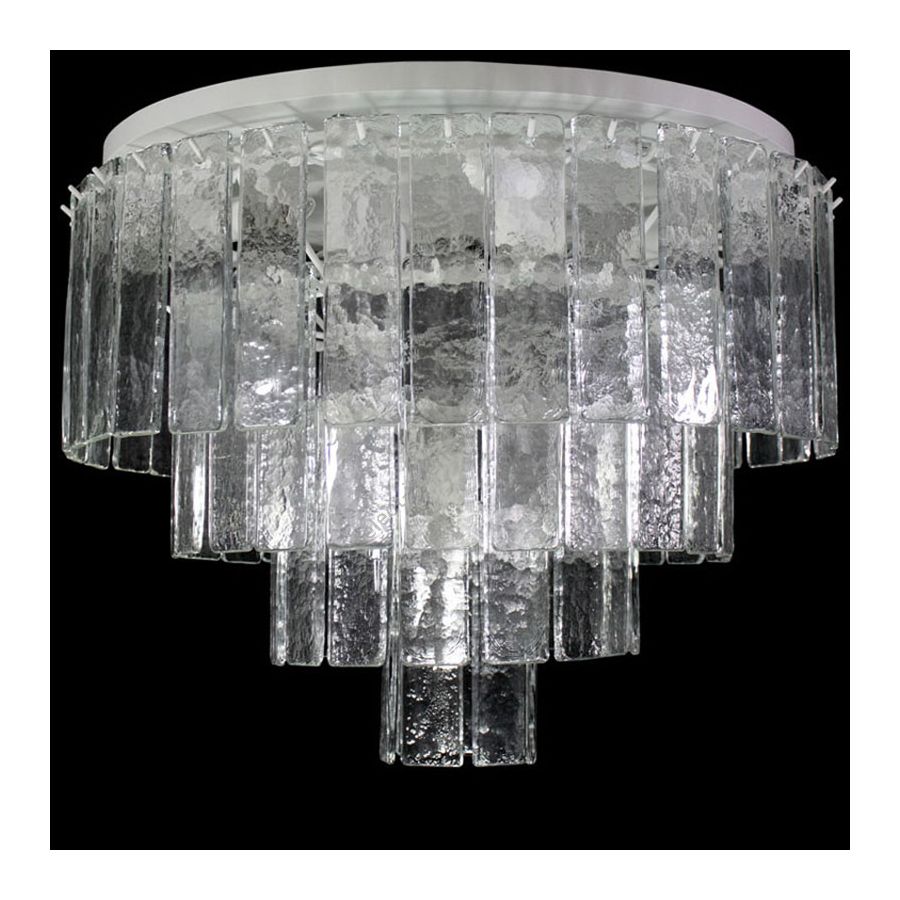 Lacquered White Finish / Clear Glass