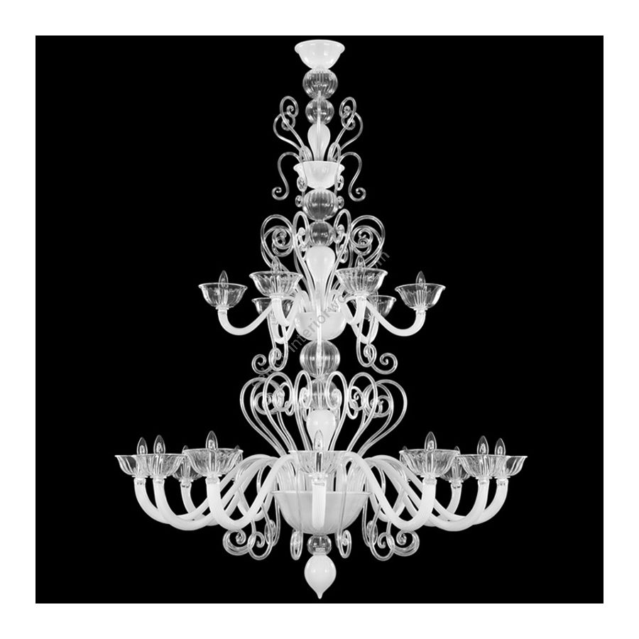 White Clear (WC) Glass, cm.: 190 x 140 x 140 / inch.: 74.81" x 55.11" x 55.11"