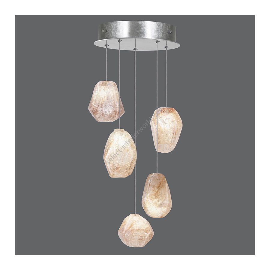 Platinized silver leaf finish