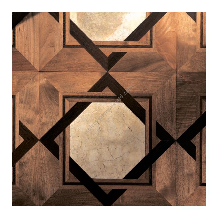 Wood Finish: Walnut / Wengè; Marble Finish: Grau