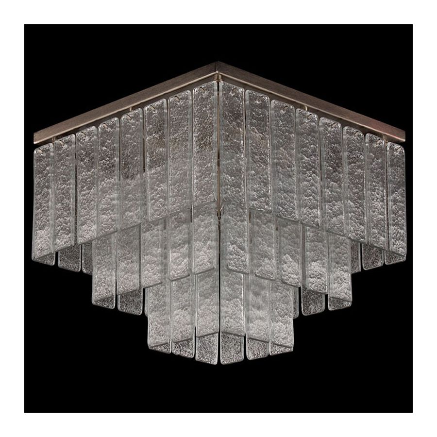 Brushed Nickel Finish / Silver Glass