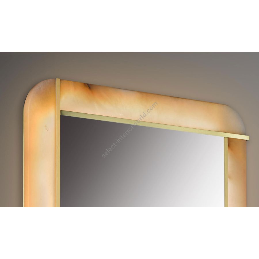 Shown in Satin Brass & alabaster