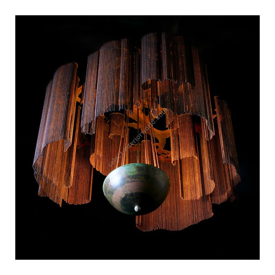 Rust color range, cm.: 90 x 70 x 70 / inch.: 35" x 28" x 28" size