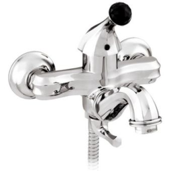 Bronces Mestre / Bath-Shower Fittings / Bath shower monolever mixer with Swarovski black crystal 038112.N00.50