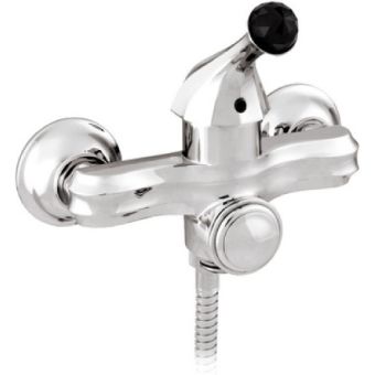 Bronces Mestre / Bath-Shower Fittings / Bath monolever with Swarovski black crystal 038113.N00.50