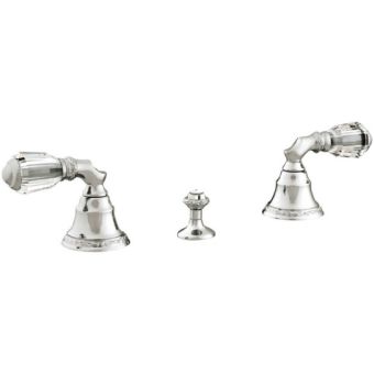 Bronces Mestre / Bidet Fittings / Three holes bidet set with Swarovski crystal 039622.A00.50