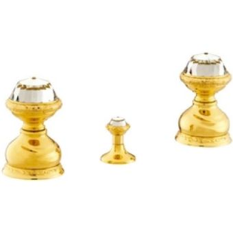 Bronces Mestre / Bidet Fittings / Three holes bidet set with Swarovski crystal 041222.000.00