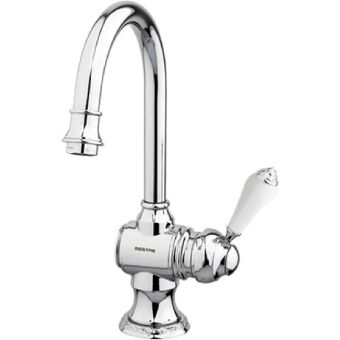 Bronces Mestre / Washbasin Fittings / Basin monolever mixer with white porcelain 058503.L00.50