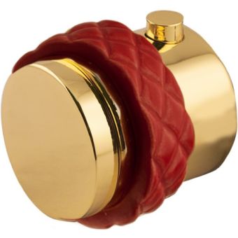Bronces Mestre / Knobs for Shower Systems / Thermostatic knob kit with Coquette red porcelain 065546.R00.00