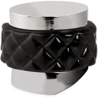 Bronces Mestre / Knobs for Shower Systems / Monolever handle kit for shower system with black porcelain 065547.N00.50