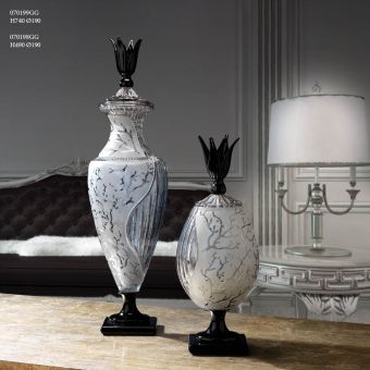 Italian Luxury Lighting / Vases / Crystal Set of 2 070199GG