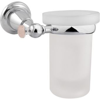 Bronces Mestre / Toothbrush Holders / Wall toothbrush holder with pink quartz stone 072280.QZP.50
