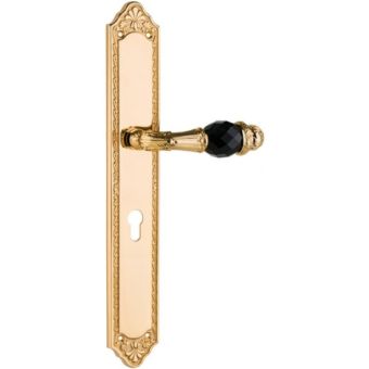Bronces Mestre / Door Handles / Clasica with Swarovski black crystal and euro 85mm 0A2941.N85.01