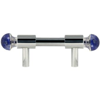 Bronces Mestre / Furniture Handles / Urbe Precious with lapislazuli stone 64mm between centers 0T5000.LP64.30