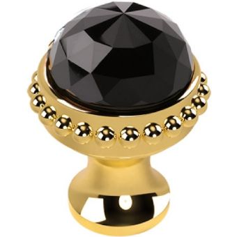 Bronces Mestre / Furniture Handles / Metropolis 26mm with black Swarovski crystal 0Z5785.SN0.00