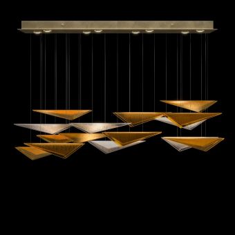 Fine Art Handcrafted Lighting / Pendants & Suspension Lights / Volo 58″W Rectangular Pendant 100117