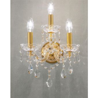 Italian Luxury Lighting / Wall Sconces / Maria Theresa Gold 3 Lights 1040 003