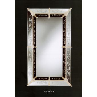 Italian Luxury Lighting / Wall Mirrors / Venetian Murano Glass with Floral Decoration 213S